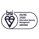 BSI ISO/IEC 27001:2013 certification badge